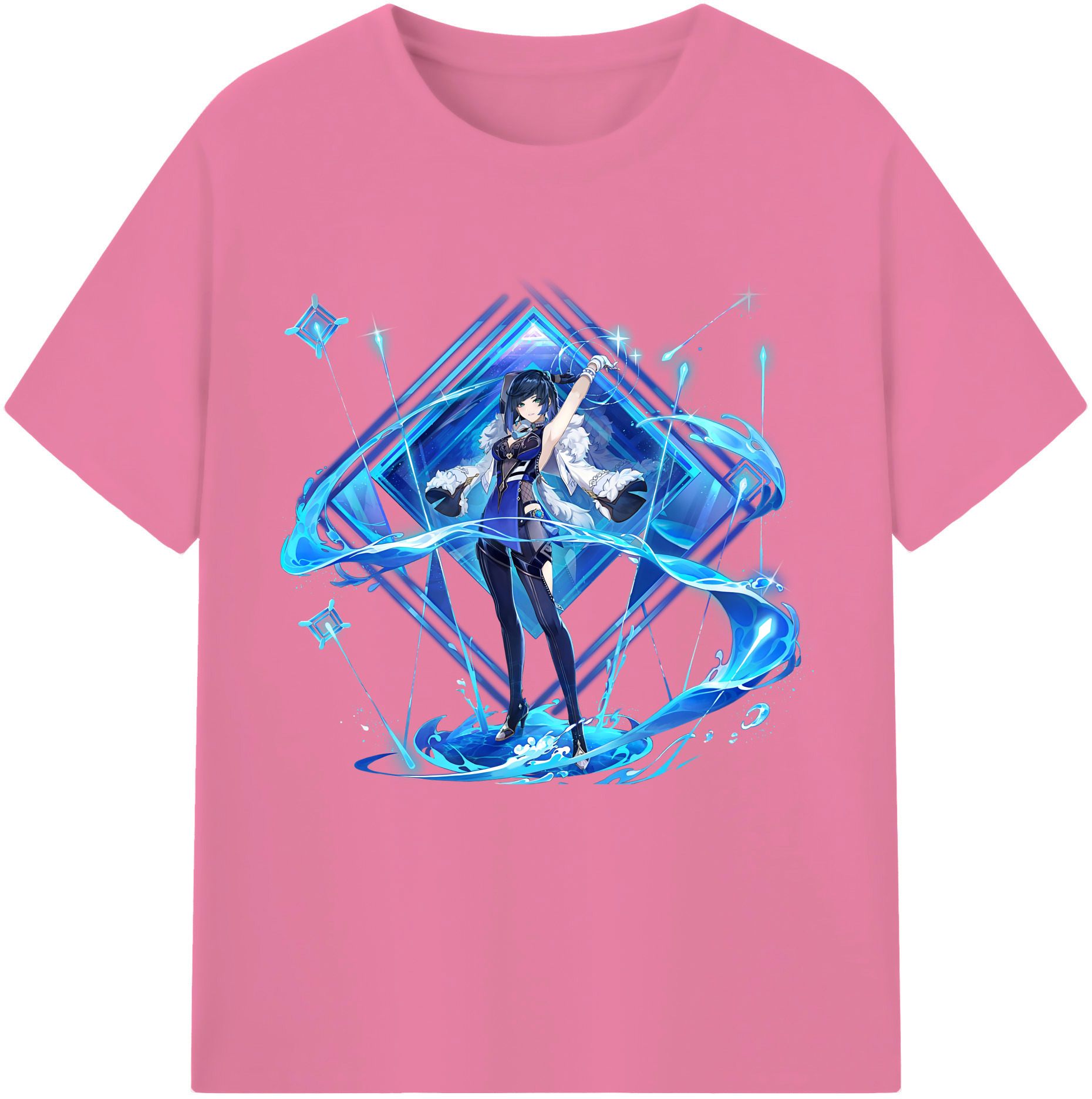 げんし神 夜兰 やらん genshin Yaran 綿100％半袖Tシャツ（フロントプリント）